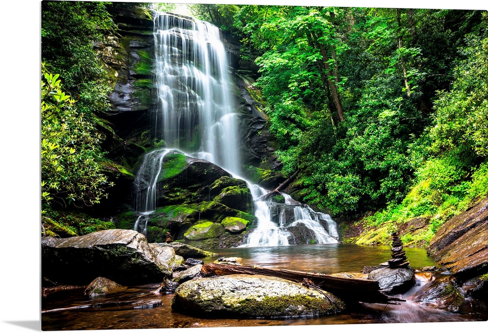 Upper Catabwa Falls is a 50-feet waterfall that leads to another amazing lower waterfall. Located in Old Fort, North Carol...