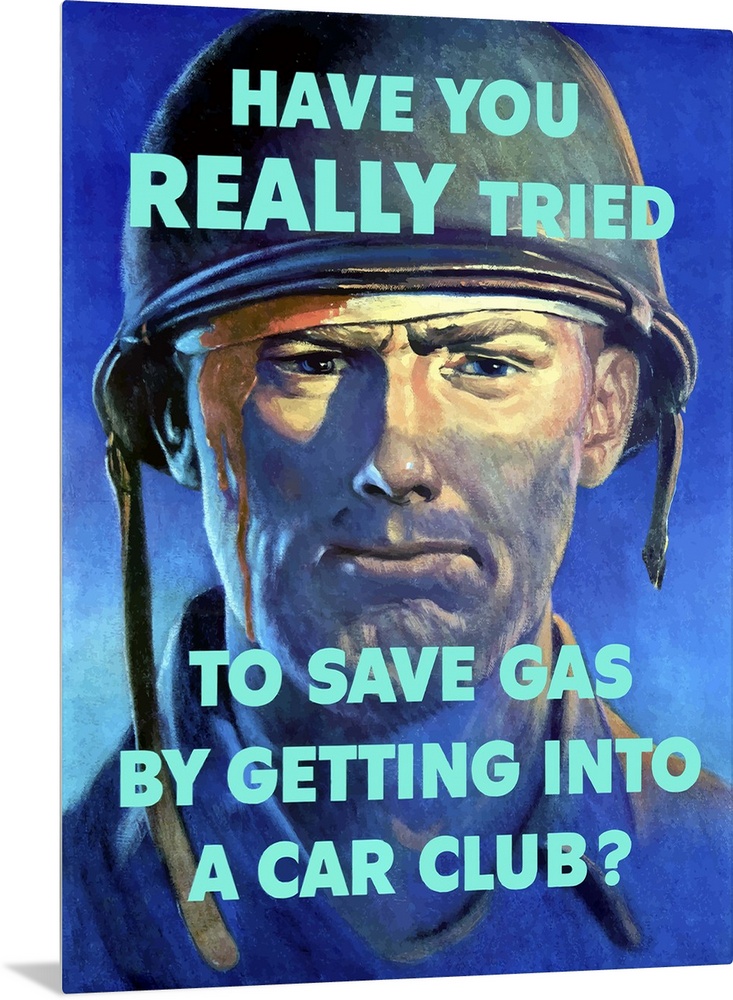 Digitally restored vector war propaganda poster. This vintage World War Two poster features the face of a bruised and bloo...