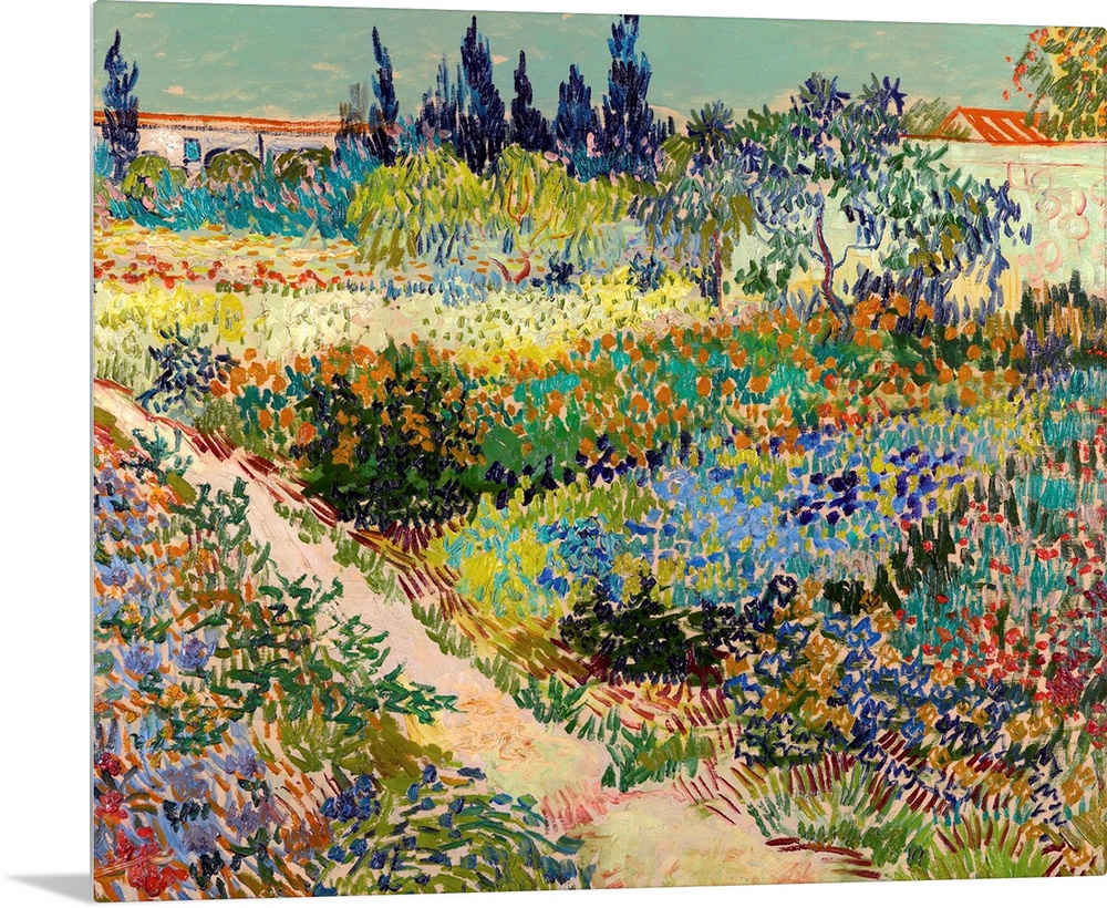 Van Gogh, Garden At Arles. Oil On Canvas, Vincent Van Gogh, July 1888.