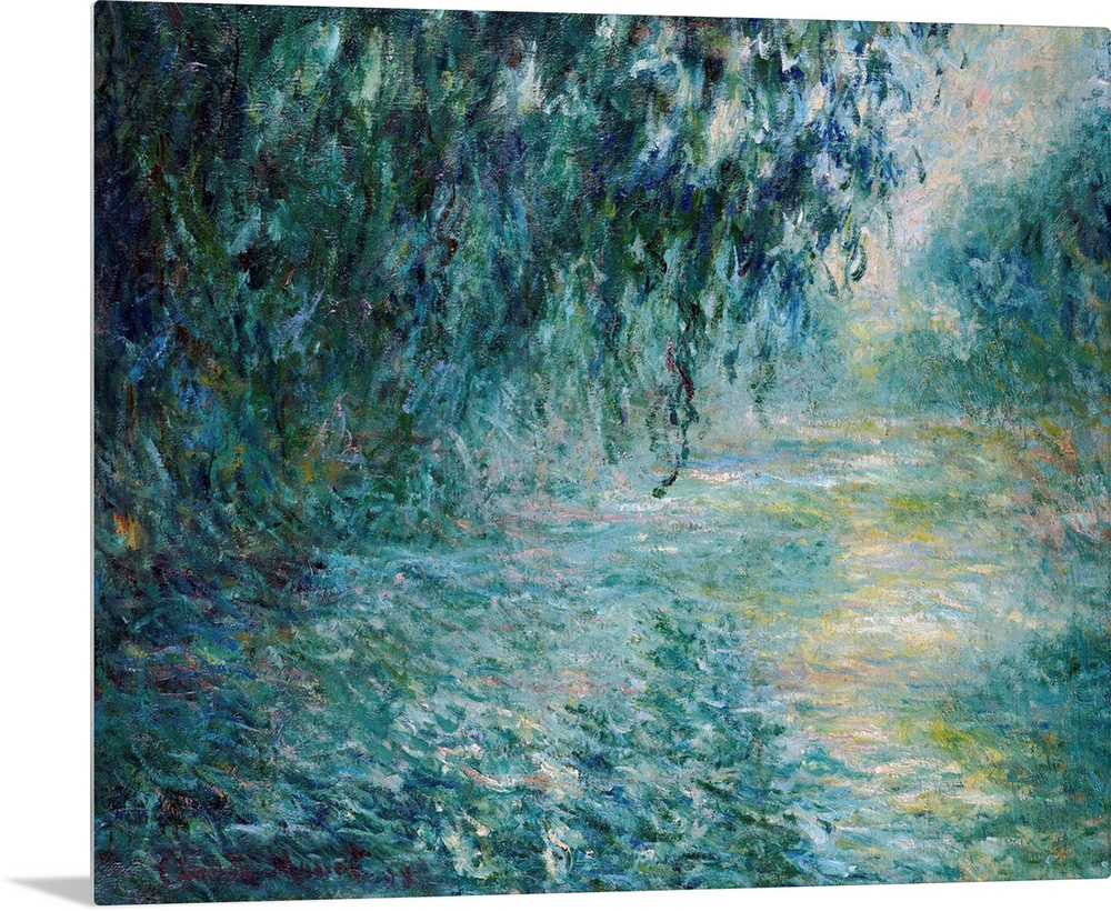 Monet, the Seine, 1898. 'Morning On the Seine.' Oil On Canvas, Claude Monet, 1898.