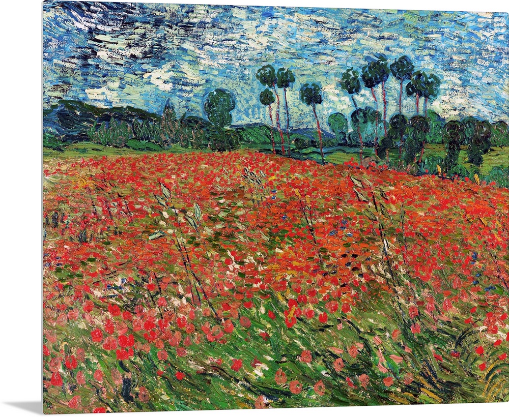 Van Gogh, Poppy Field, 1890. Oil On Canvas, Vincent Van Gogh, June 1890.
