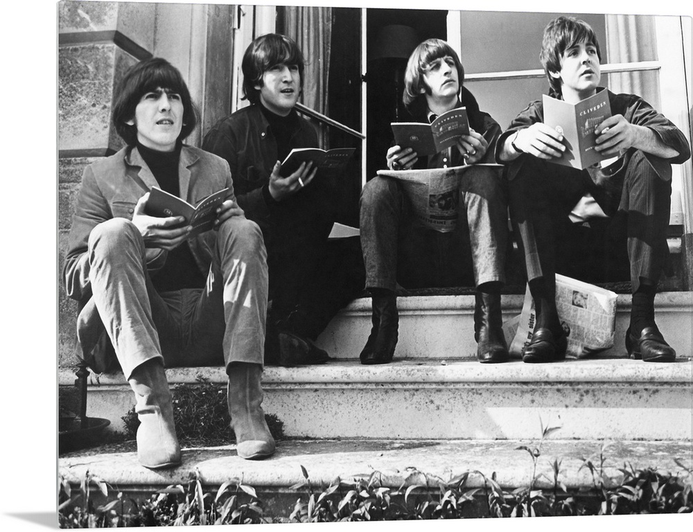 Left to right: George Harrison, John Lennon, Ringo Starr, and Paul McCartney. Photograph, 1965.