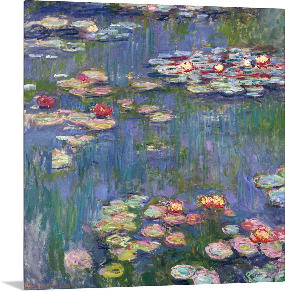 Monet, Water Lilies, 1916. Oil On Canvas, Claude Monet, 1916.