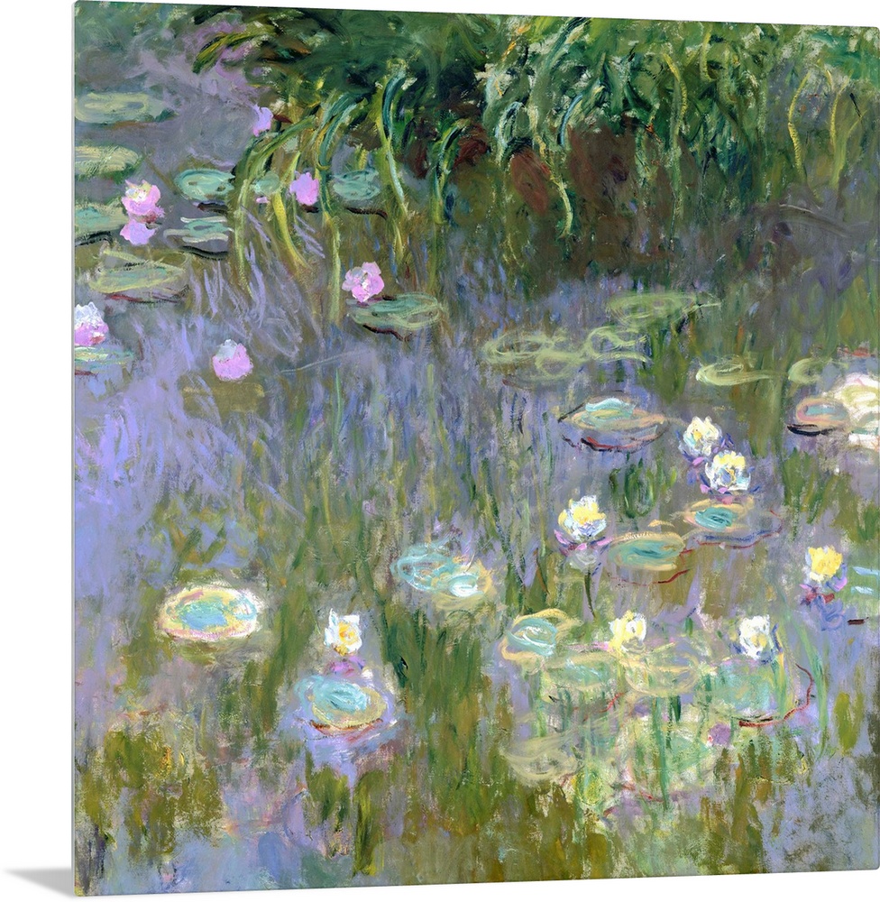 Monet, Water Lilies, C1915. Oil On Canvas, Claude Monet, C1915.