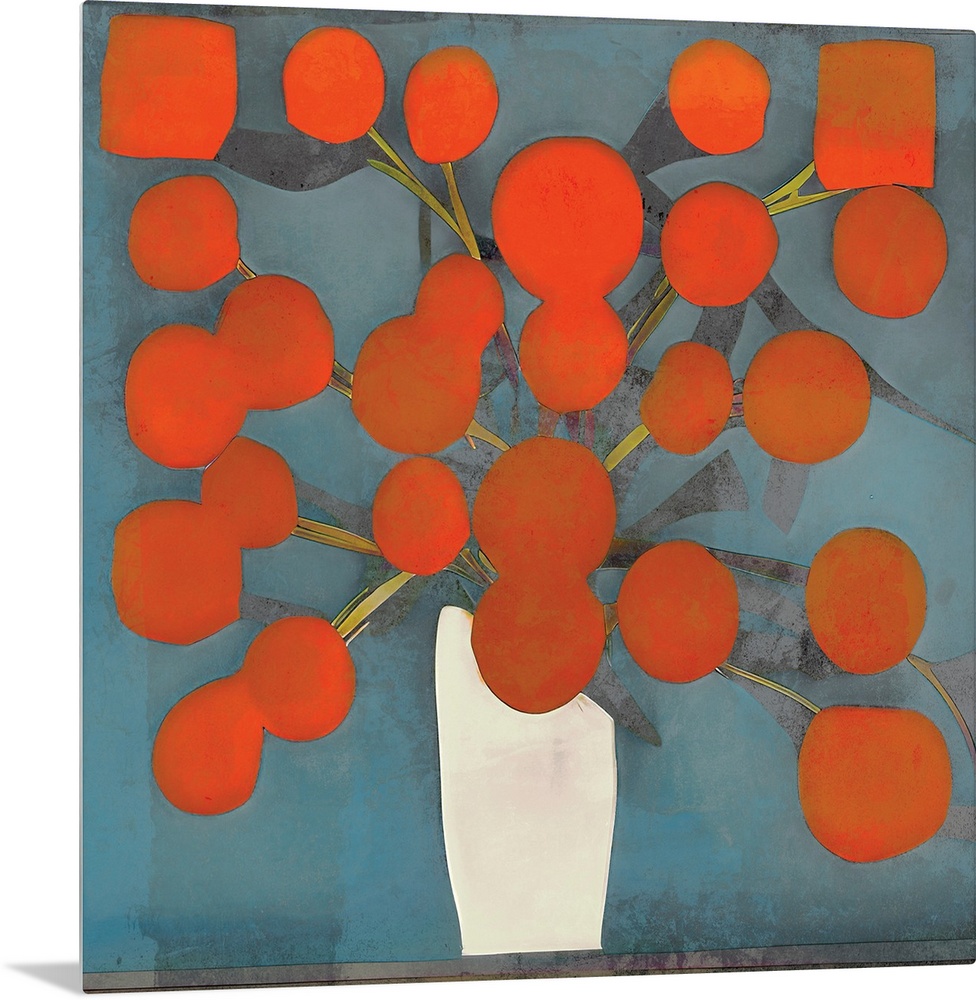 Abstract Orange Flowers