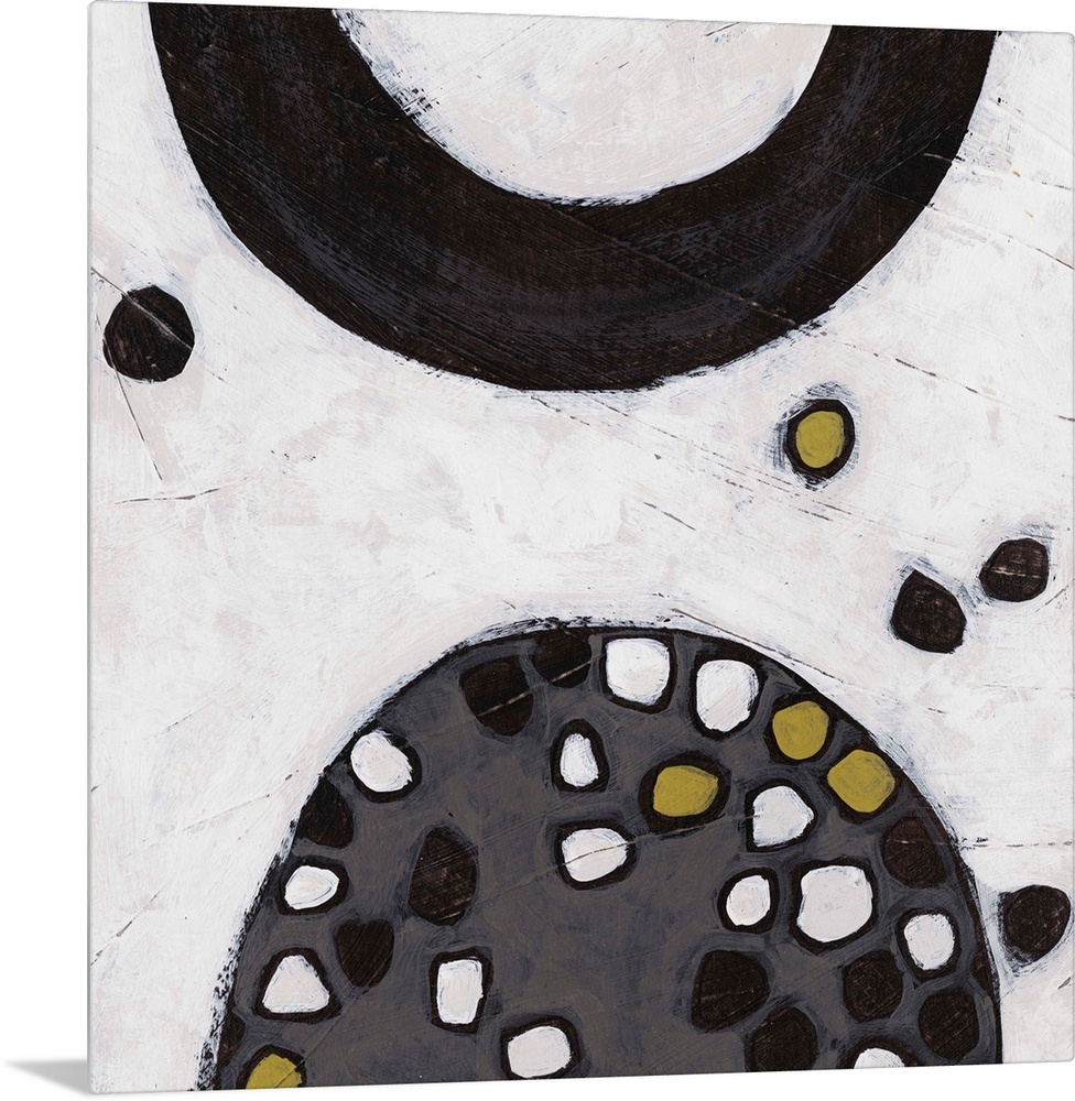 Contemporary mid-century inspired abstract artwork.