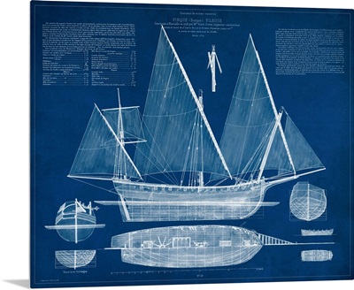 Antique Ship Blueprint III