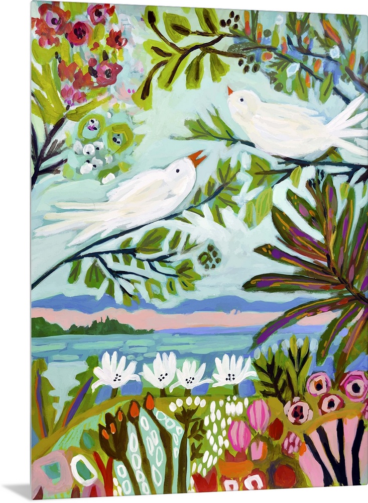 Birds in the Garden I