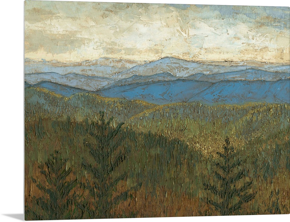 Contemporary landscape painting of the Blue Ridge mountains.