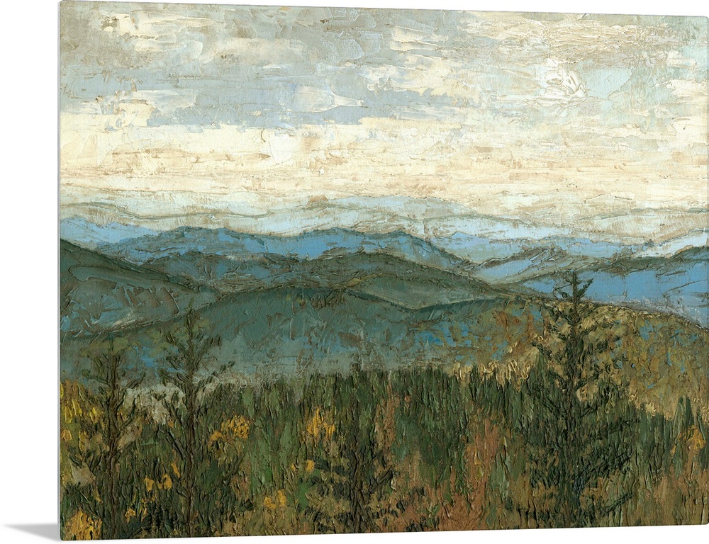 Contemporary landscape painting of the Blue Ridge mountains.