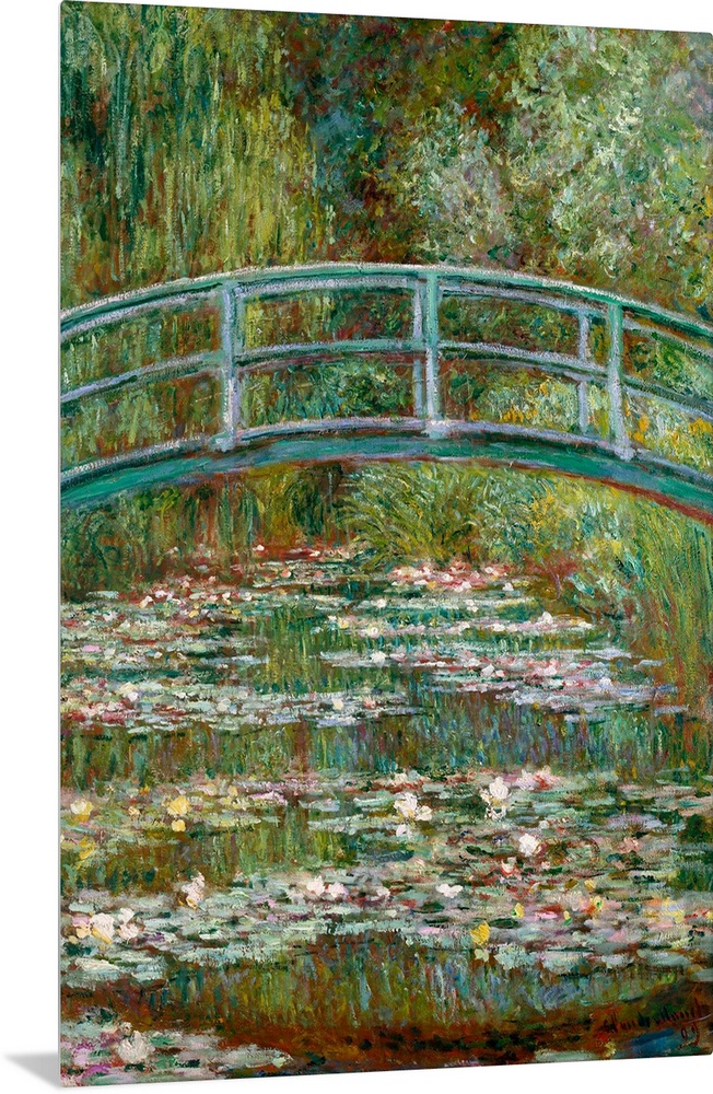 Bridge over a Pond of Water Lilies