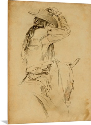 Cowgirl On Horseback II