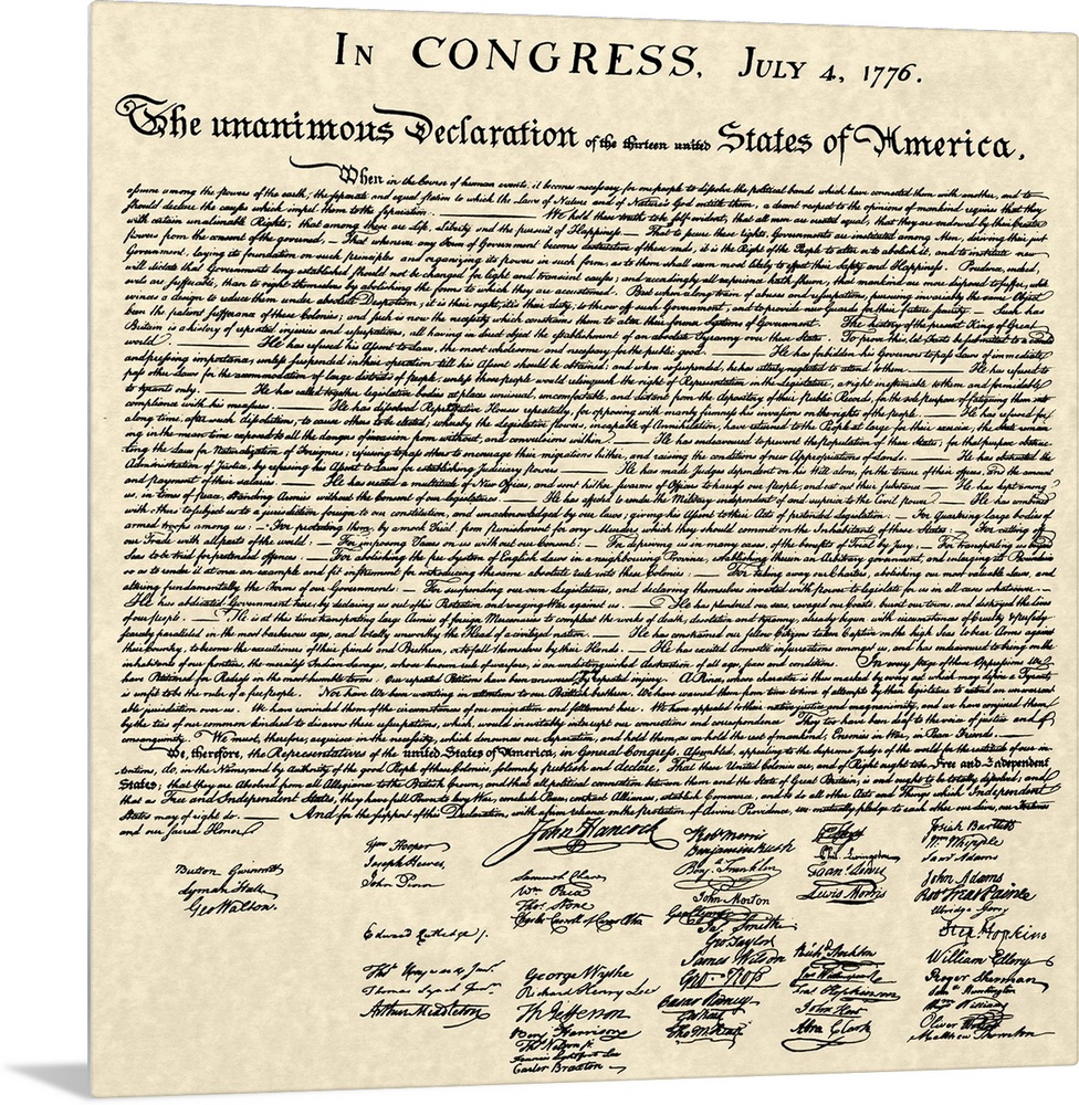 Declaration of Independence Document