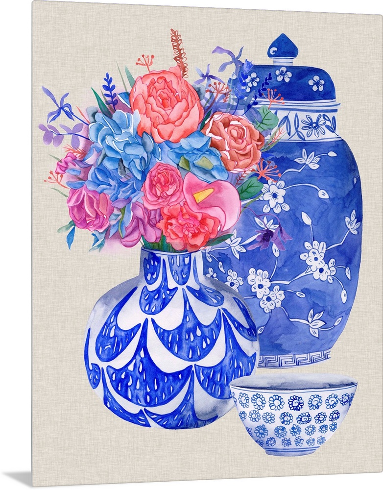 Delft Blue Vases I