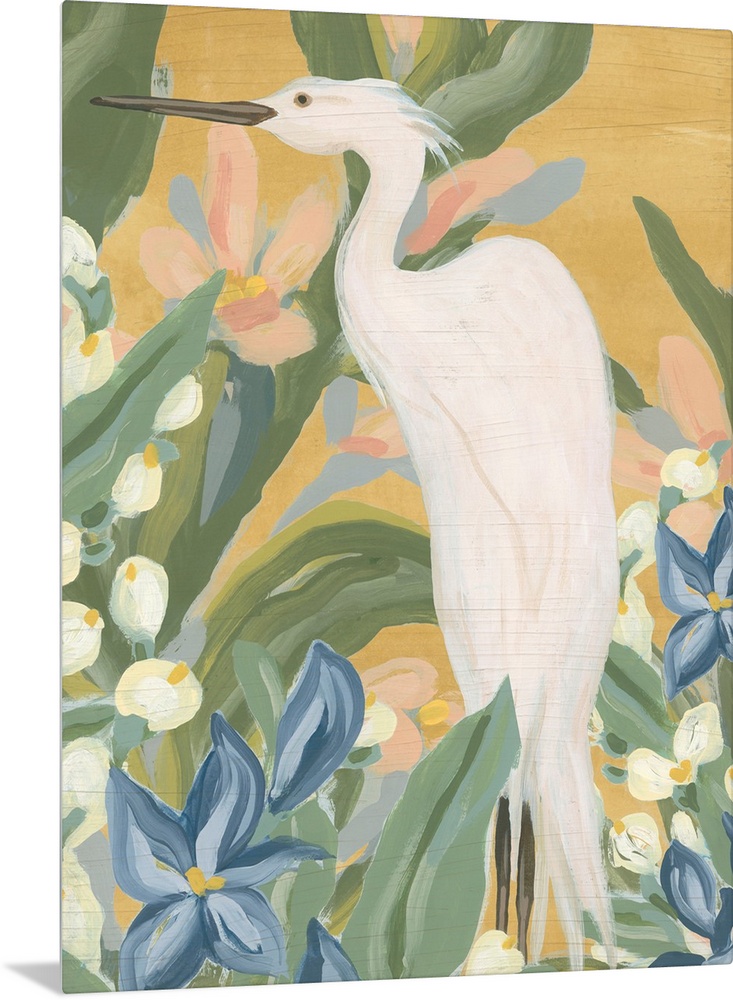Floral Egret I