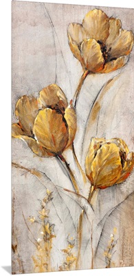 Golden Poppies on Taupe I