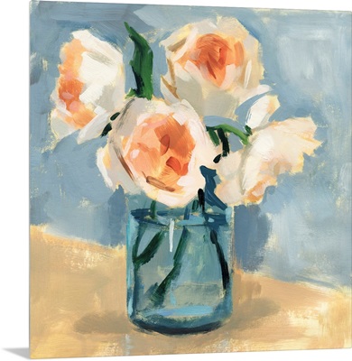 Peonies In Mason Jar II