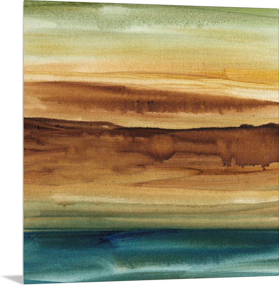 Contemporary abstract painting using earthy tones.