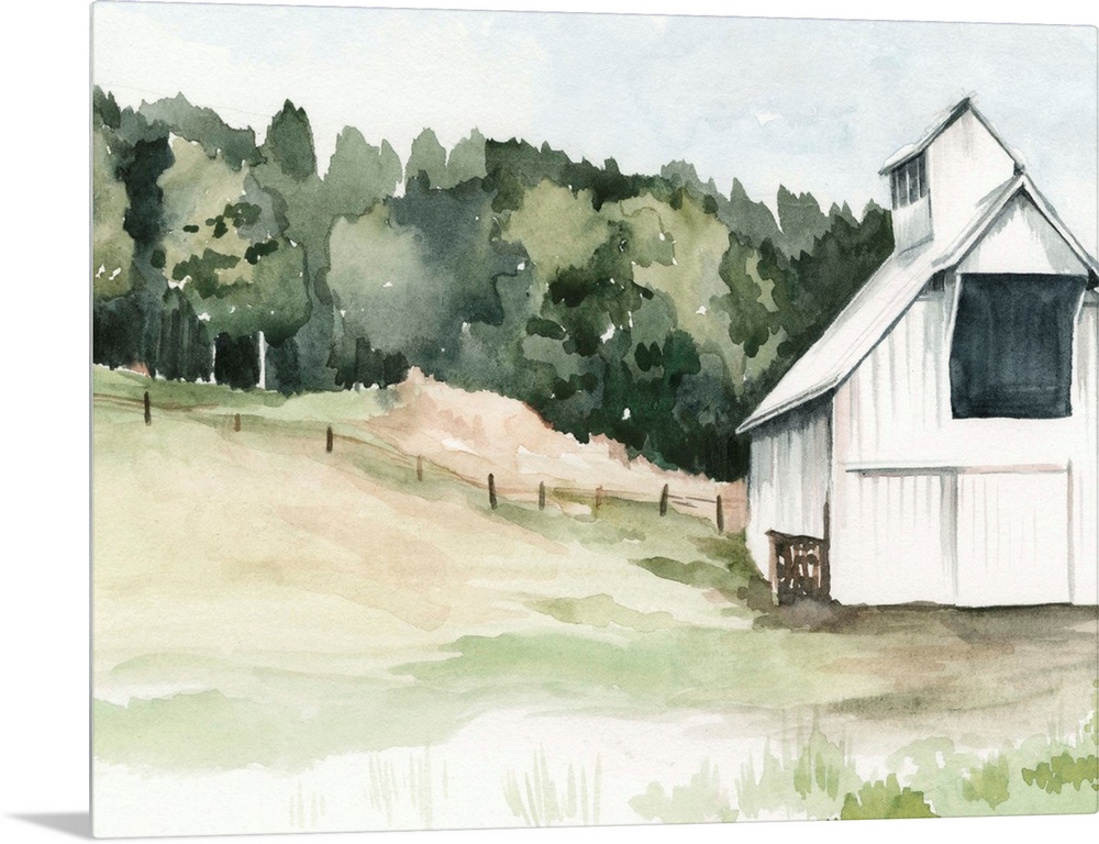 Watercolor Barn III