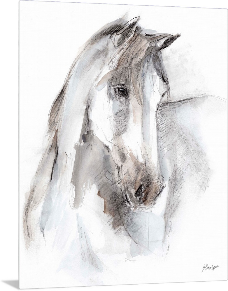 Watercolor Equine Study I