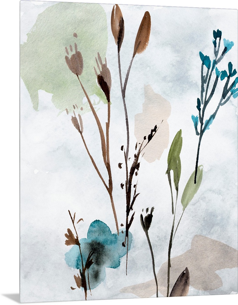 Watercolor Wildflowers I