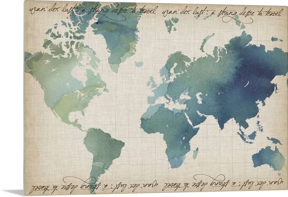 Watercolor World Map