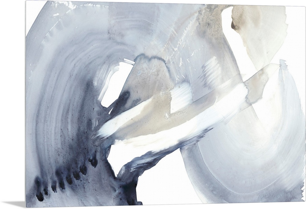 Contemporary watercolor abstract painted to resemble a wave-like shape.