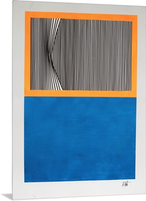 Warped Line With White, Orange, And Blue