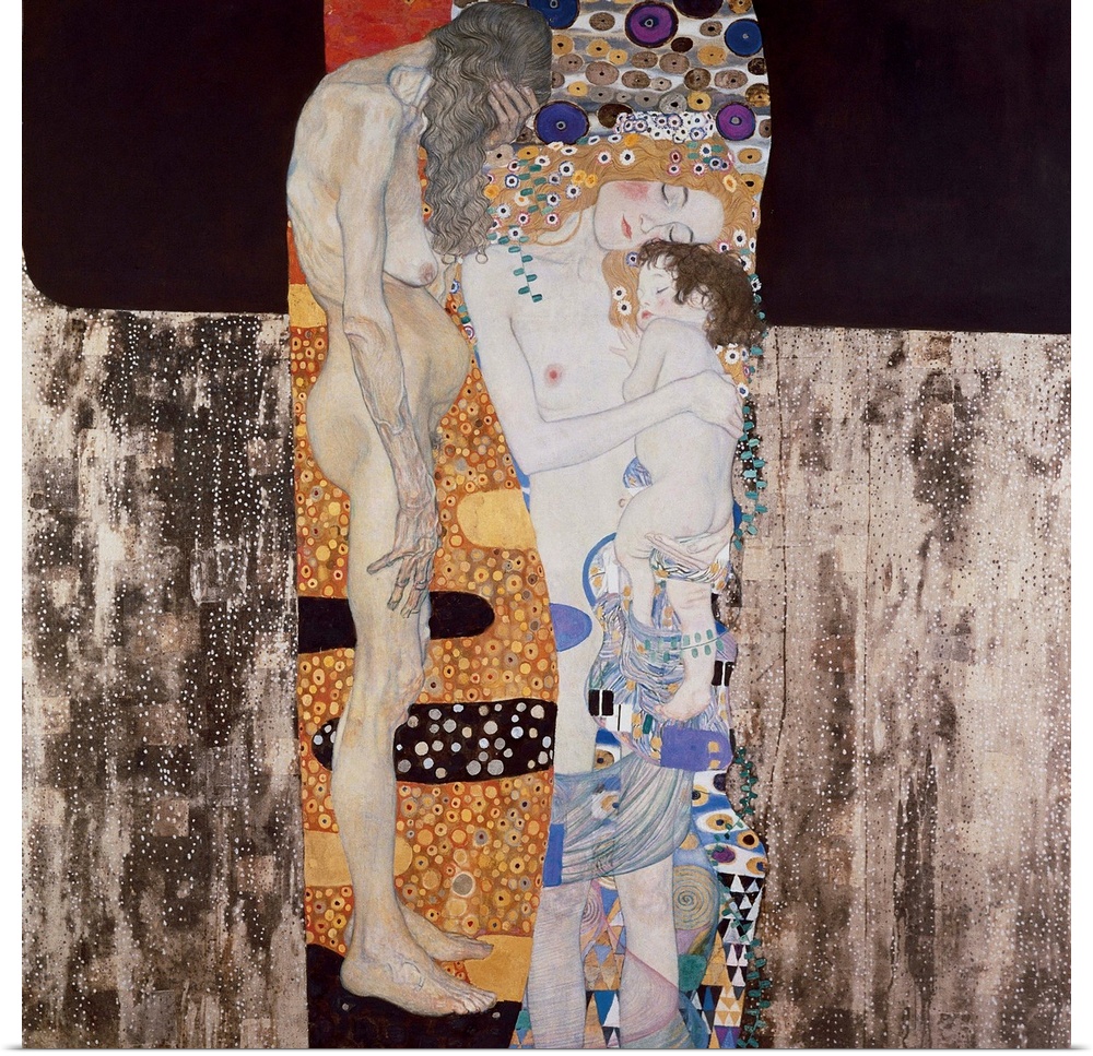 KLIMT, Gustav (1862-1918). The Three Ages of Woman. 1905. Vienna Sezession. Oil on canvas. ITALY. Rome. Galleria Nazionale...