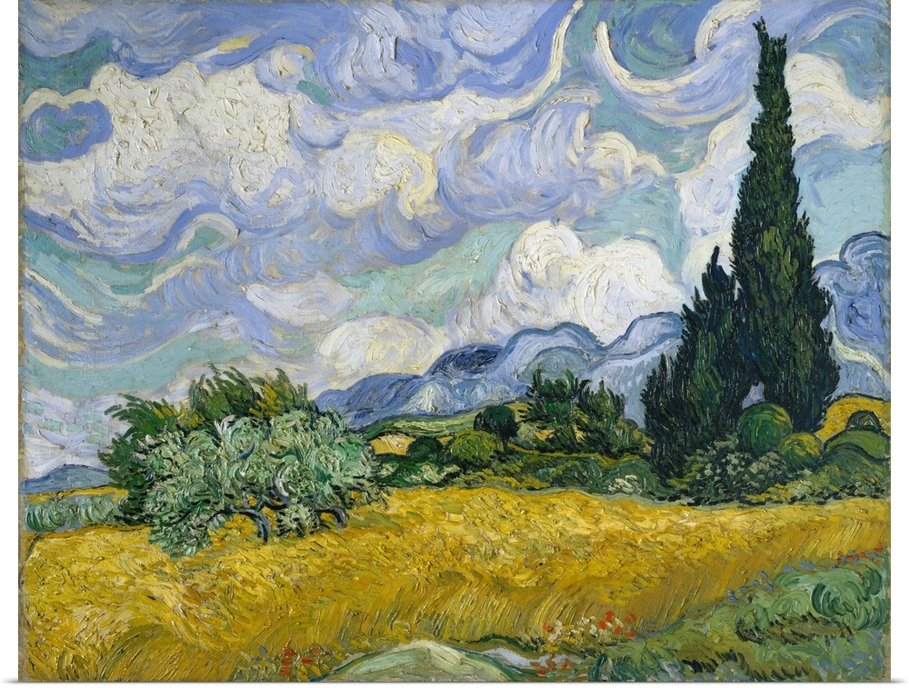 Cypresses gained ground in Van Gogh's work by late June 1889 when he resolved to devote one of his first series in Saint-R...