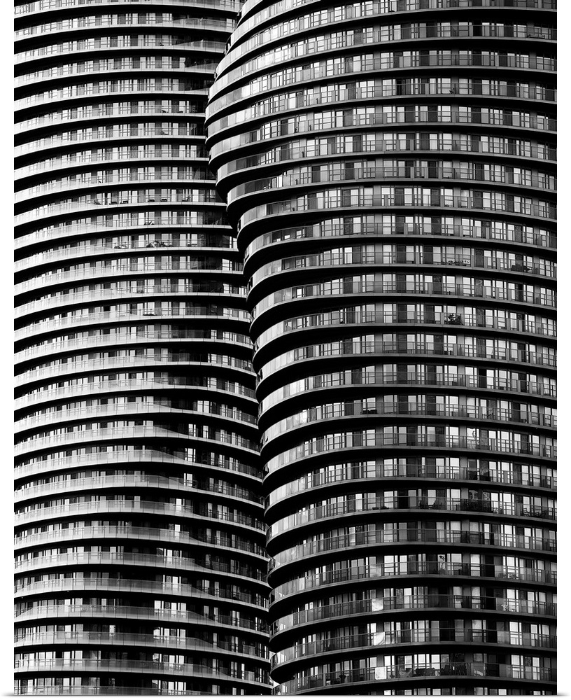 Two towers with lots of balconies, Absolutely World, Mississauga, Ontario, Canada.