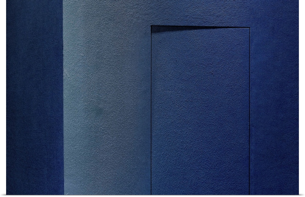 Blue Minimalism Or A Secret Door