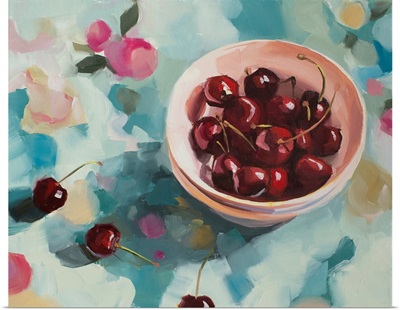 Cherries On Tablecloth