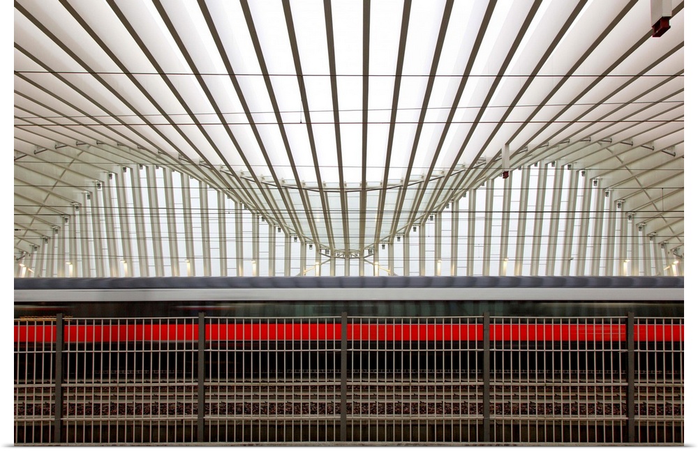 Elaborate architectural design of a train station.