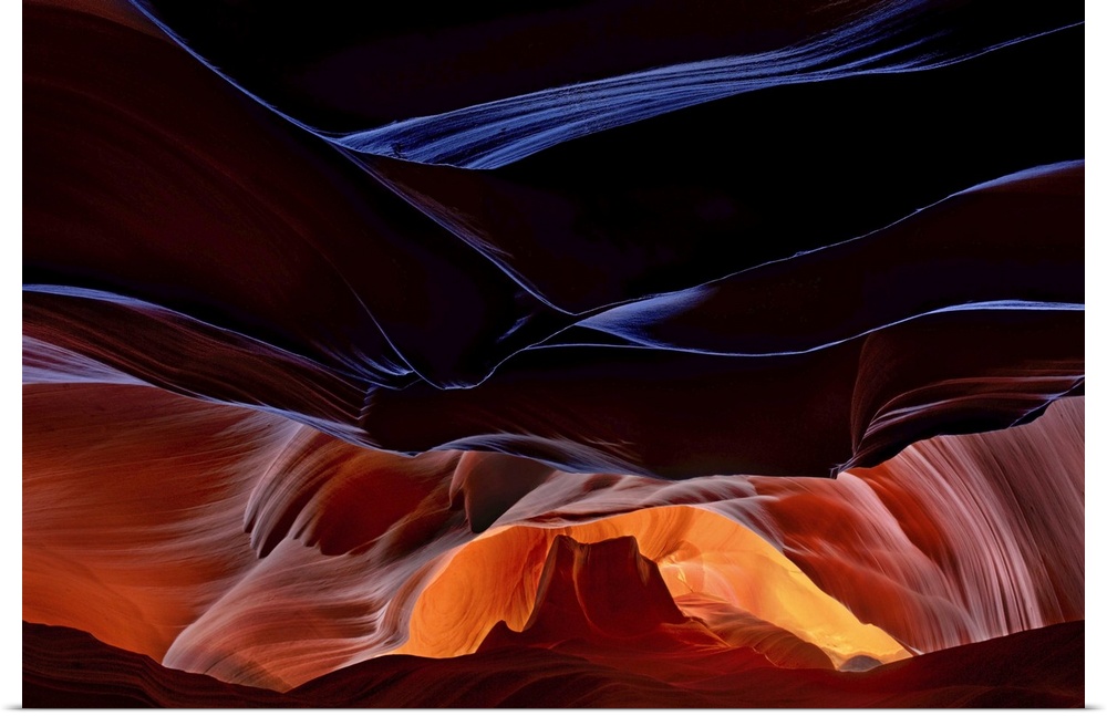 A night view of a section of Antelope Canyon in Arizona.