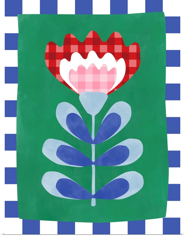 Floral Design With Bold Geometric Shapes