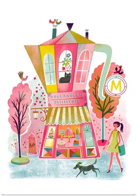 French Coffee Patisserie Vintage