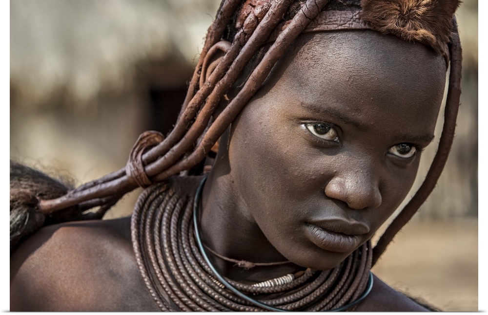 Tribeswoman with a fierce look on her face.