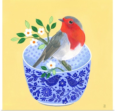 Robin And Blue Bowl