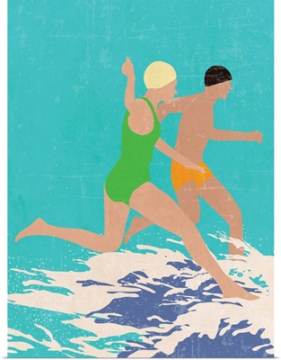 Running Swimmers (Blue)