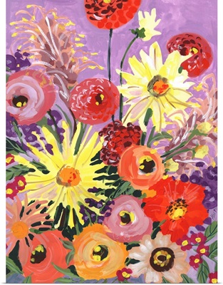 Sunny Asters And Anemones