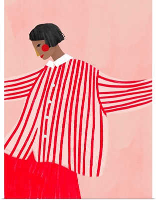 The Woman With The Red Stripes