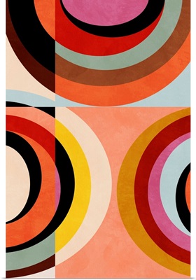 Warm Colors Bauhaus Geometry 3