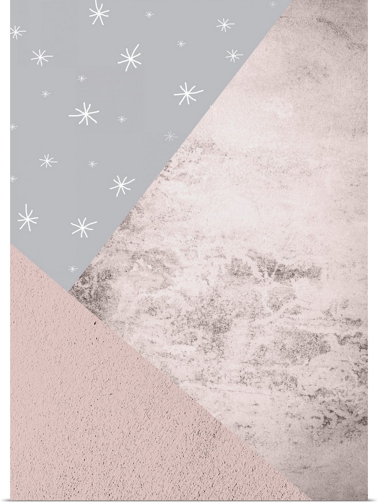 Blush Pink Grey Mountains 3