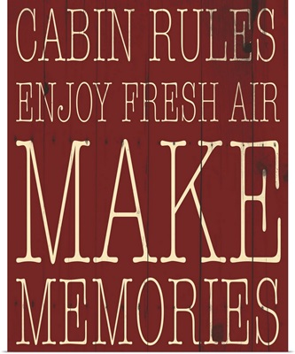 Cabin Rules Red