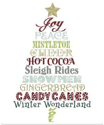 Christmas Typography Tree II