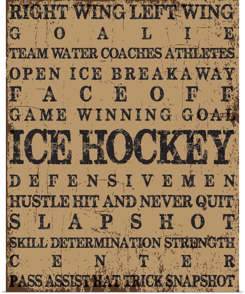 Ice Hockey Typography