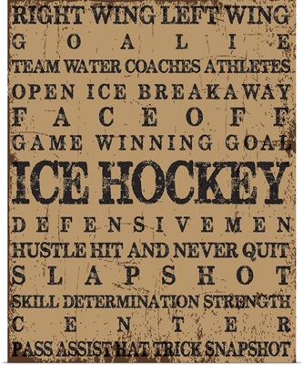 Ice Hockey Typography