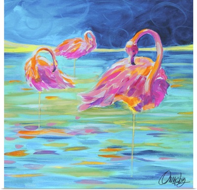 Tres Flamingos