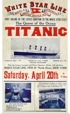 1910's UK Titanic Poster